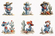 Cute Western Halloween Clipart, a Seasonal Illustration by fashionaddict (Thumbnail 3 of 7)