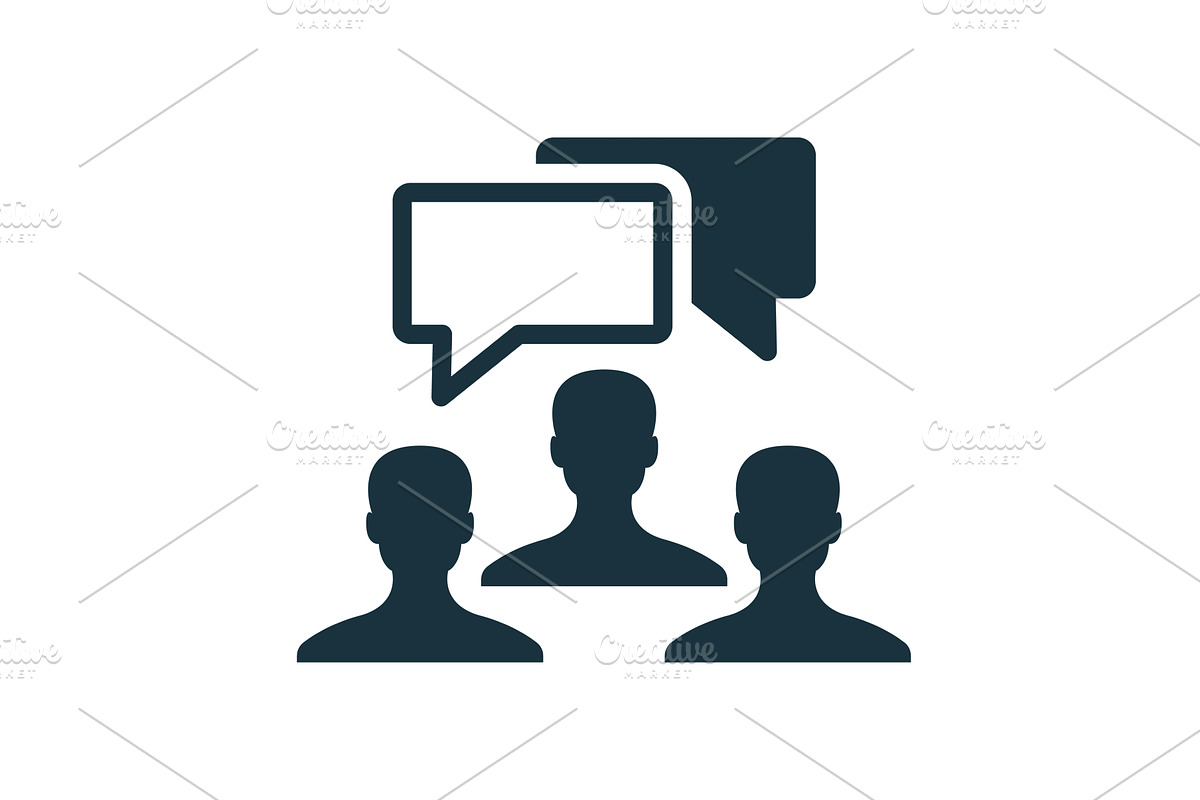 Team members discussing during, a Person Illustration by Aimagenarium@gmail.com