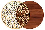 Abstract Geometric Round Wall Art, an Object Graphic by DreamCafeArt (Thumbnail 4 of 4)