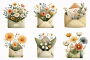 Whimsical Spring Envelope Clipart, an Illustration by DreamArtGraphic (Thumbnail 2 of 8)