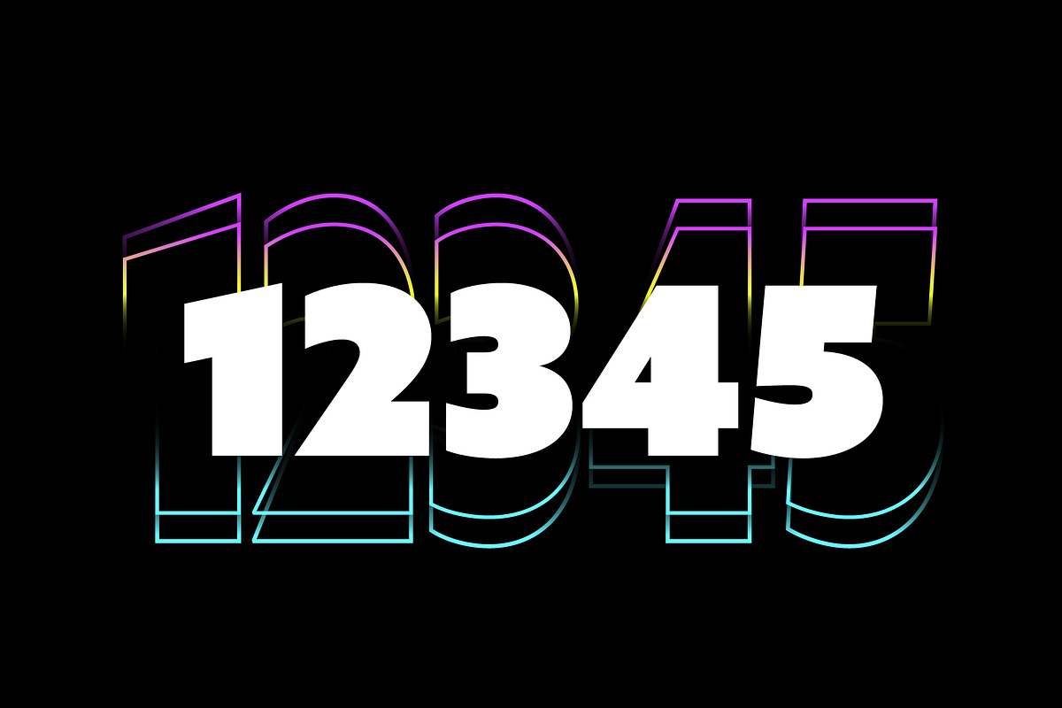 Retro Neon Outline Bold Text Effect preview 2