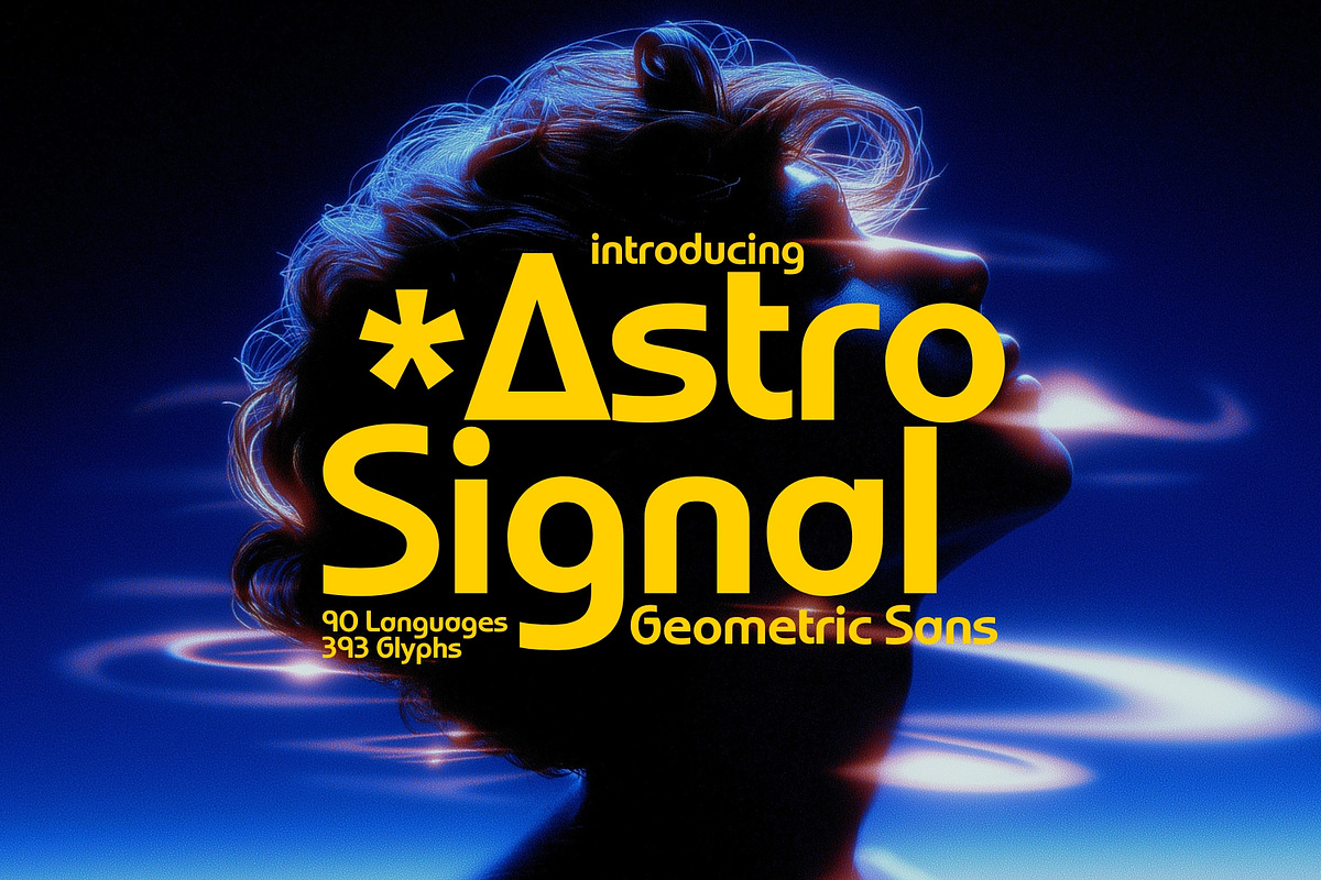 Astro Signal - Geometrical Sans, a Sans Serif Font by HipFonts (Photo 1 of 10)