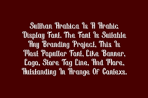 Sulthan Arabica - Arabic Font