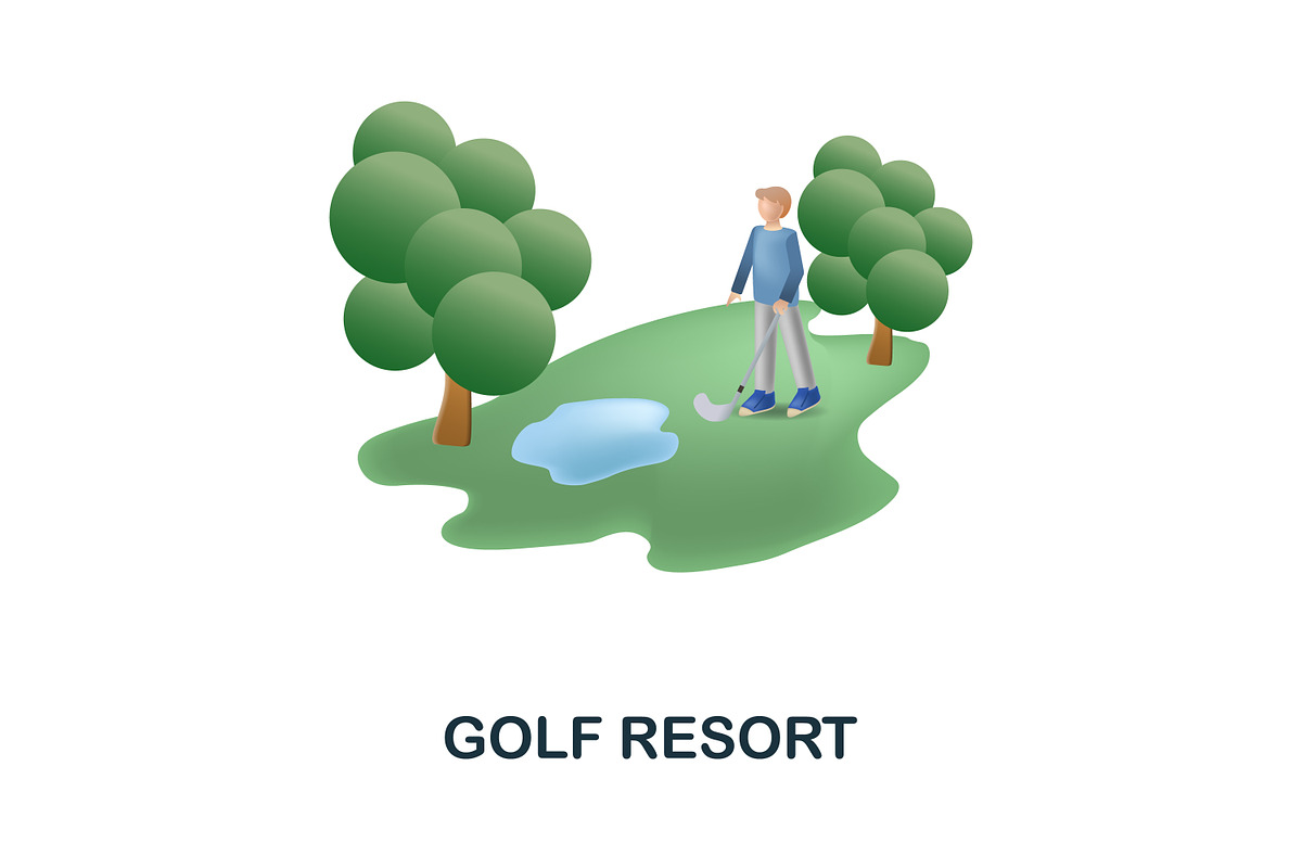 Resorts 3D Icons Set Bundle, an Object Graphic by Aimagenarium@gmail.com (Photo 13 of 21)