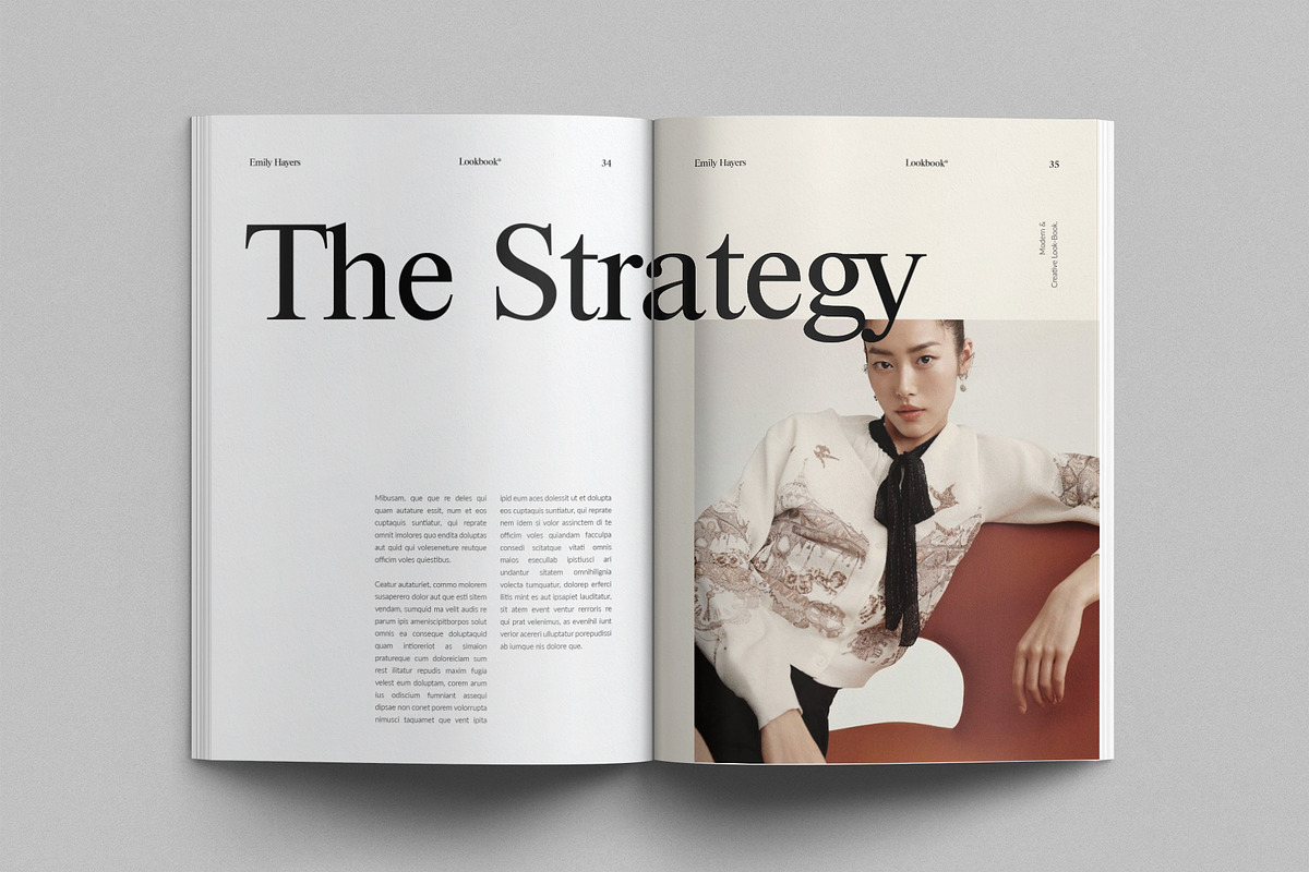 Minimalist Lookbook Template, a Magazine Template by DesignCrest (Photo 11 of 15)