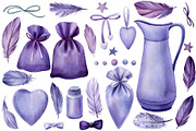 Lavender flowers watercolor, clipart, a Food Illustration by Hanna Hryharenka (Thumbnail 2 of 17)