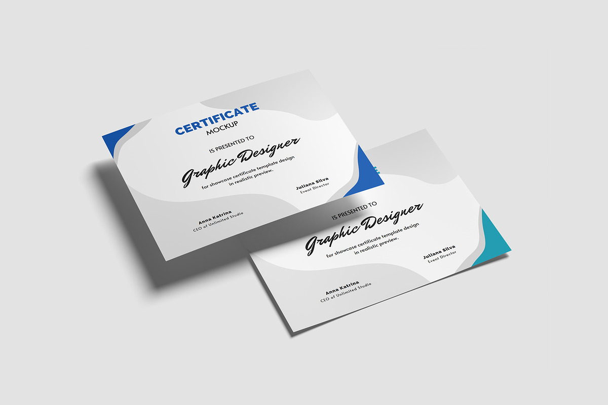 Certificate Mockups, an Advertising Mockup by graphiccrew (Photo 5 of 10)