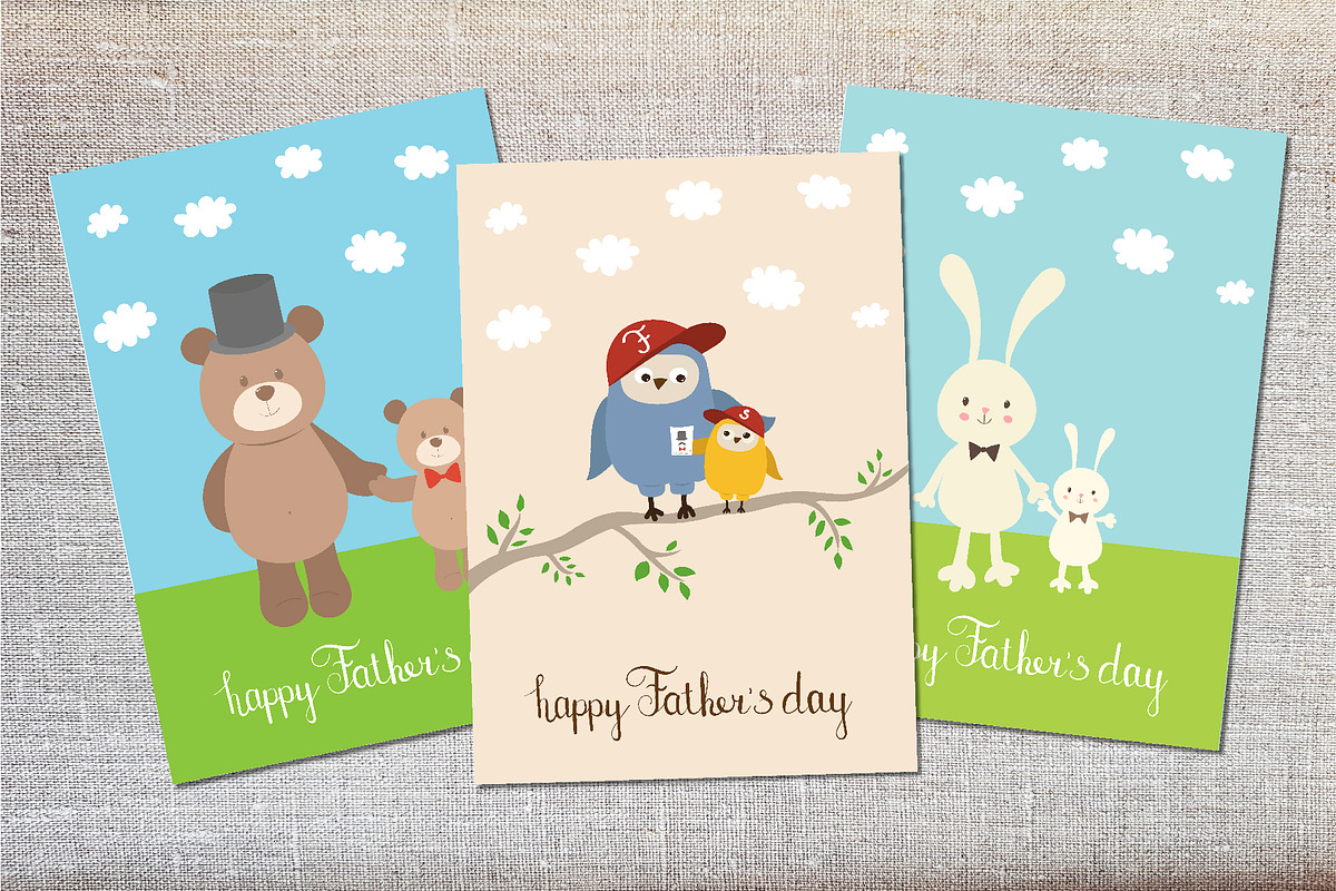 Greeting cards for father, an Illustration by BerryCaty (Photo 1 of 3)