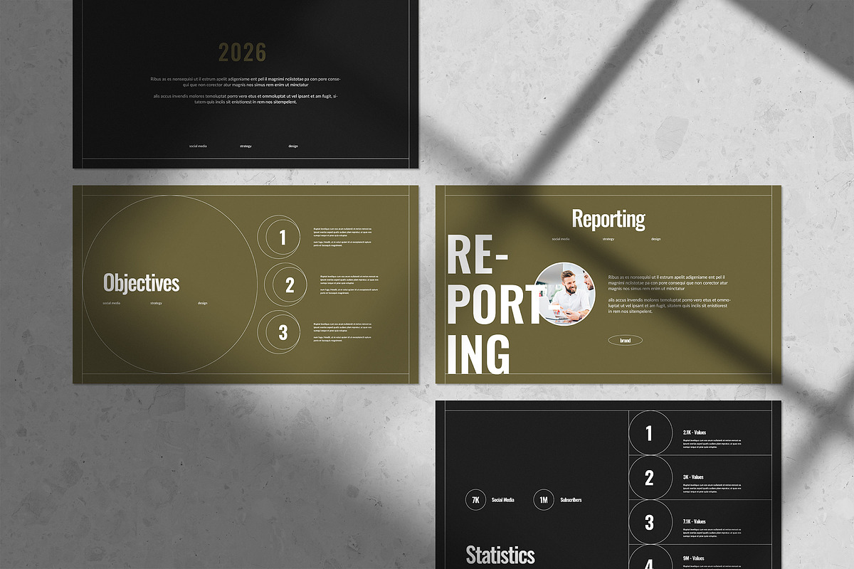 Social Media Strategy Template, a Presentation Template by White Graphic (Photo 5 of 7)