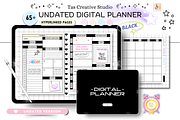 Black And White Digital Planner, a Stationery Template by Tas Creative Studio (Thumbnail 1 of 8)
