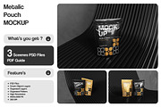 Metalic Pouch Mockup, a Packaging Mockup by Pixie Creative (Thumbnail 1 of 4)