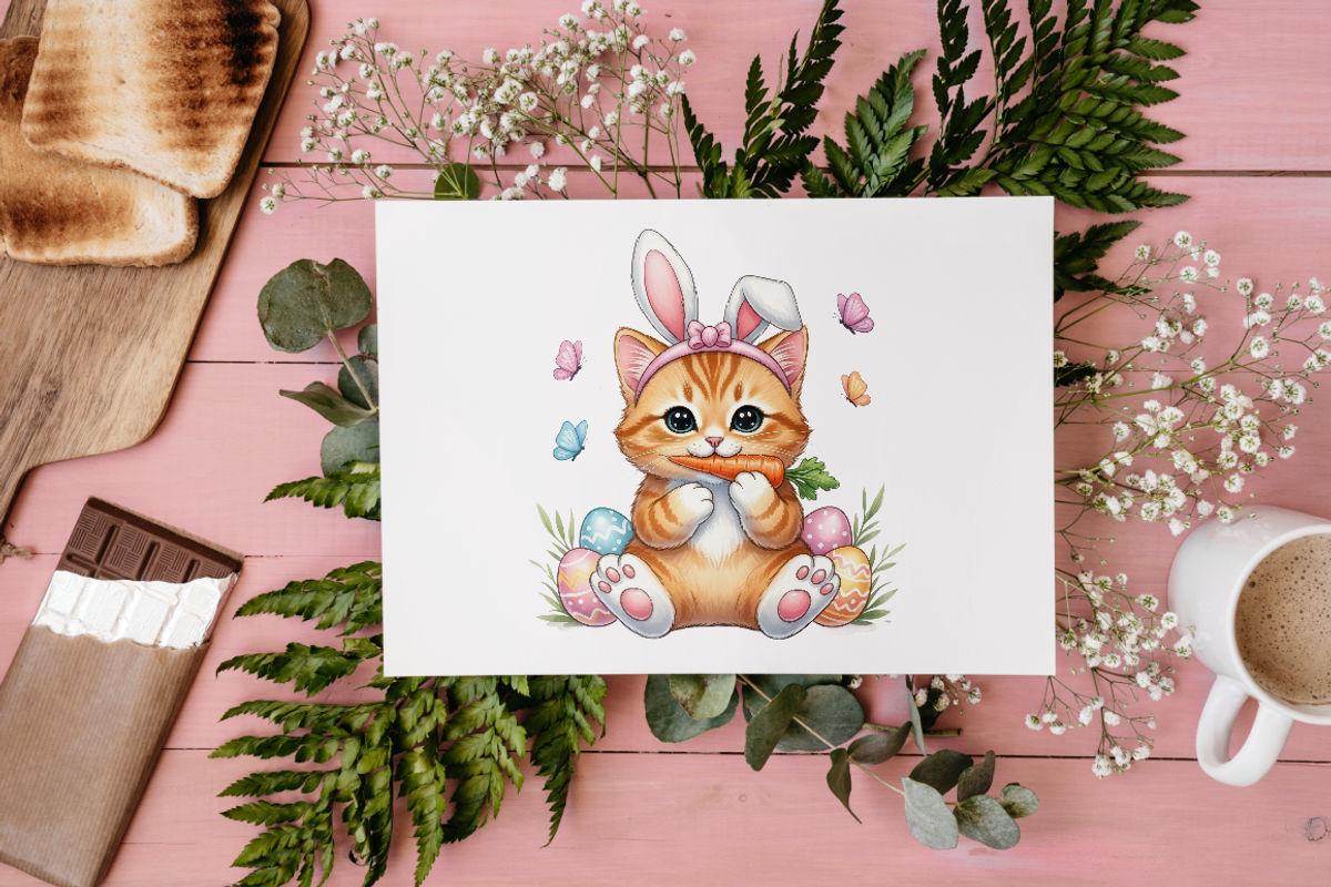 Easter Bunny Cats PNG Clipart Cute., an Animal Illustration by KennedyStudio (Photo 5 of 5)