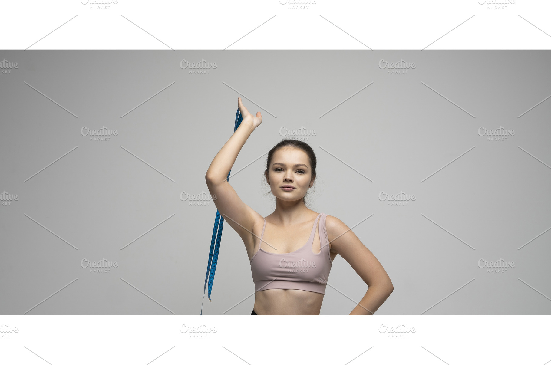 Brunette woman with a measurement, a Person Photo by volodymyrshtun13795