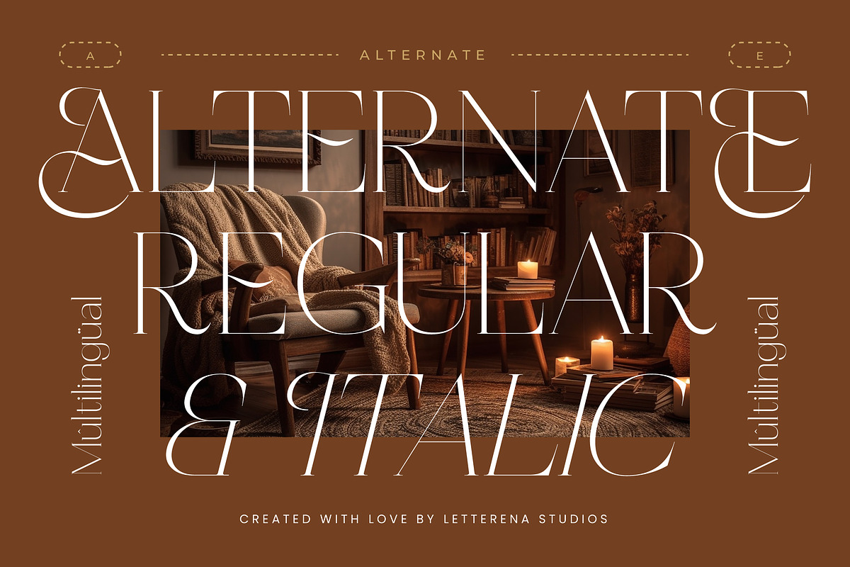 Amethys Mistralit Modern Display, a Serif Font by Letterena Studios (Photo 12 of 15)