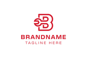 Letter B Wrench Logo, a Branding & Logo Template by Pray Art Design Studio