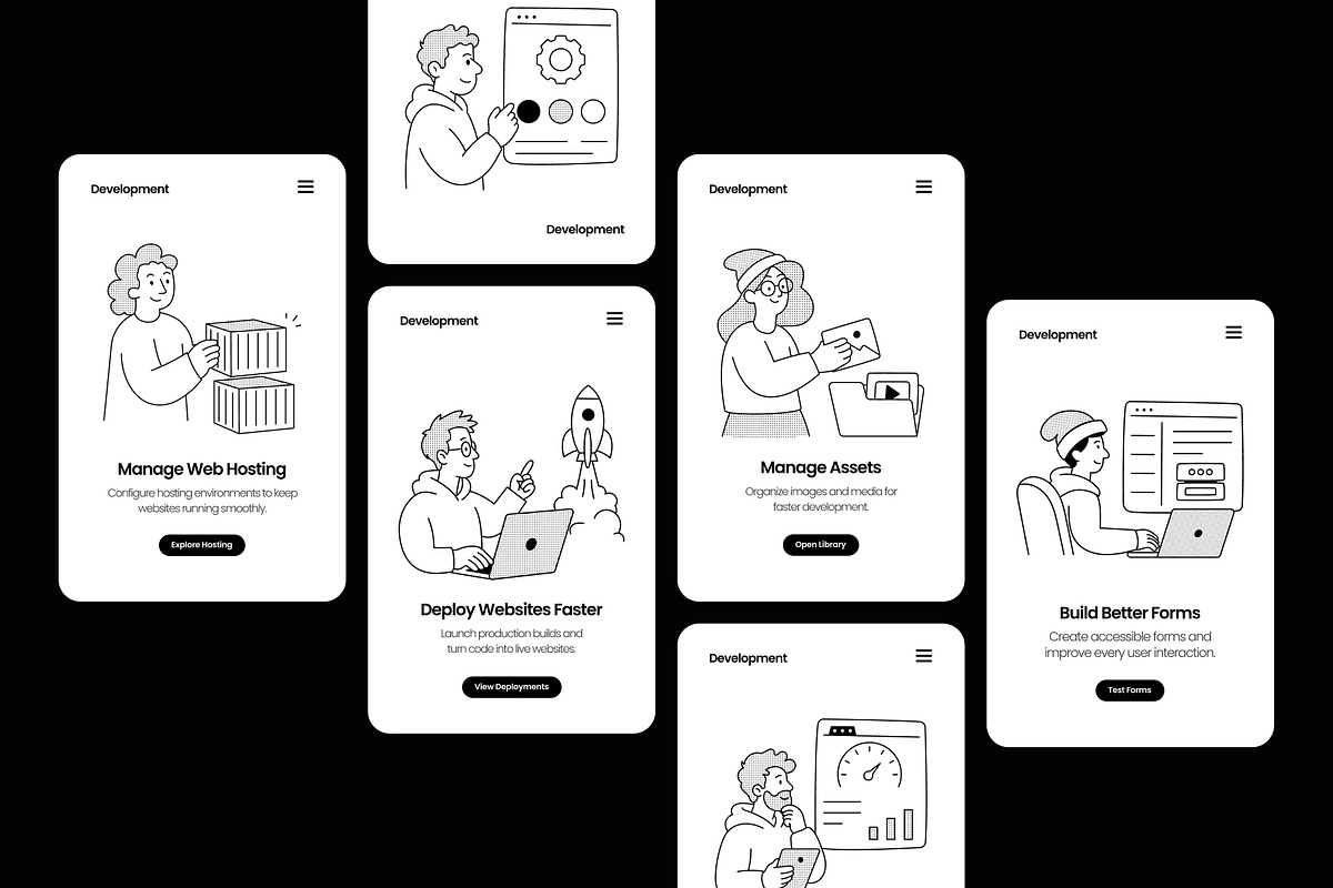 60 Web Development Illustrations, a Technology Illustration by Prosymbols (Photo 5 of 11)