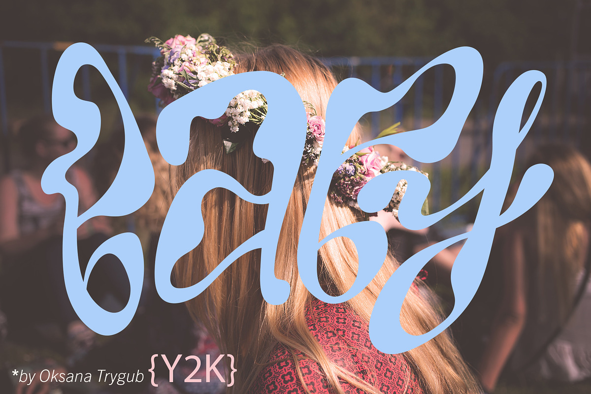 BUNDLE Y2K Lettering Liquid & Groovy, an Object Graphic by Oksana Trygub (Photo 53 of 53)