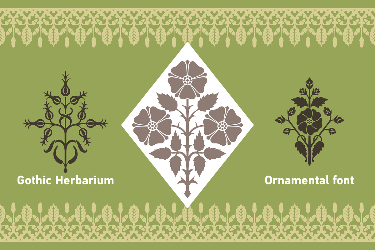 Gothic Herbarium, a Symbol Font by 2DTypo (Photo 4 of 4)