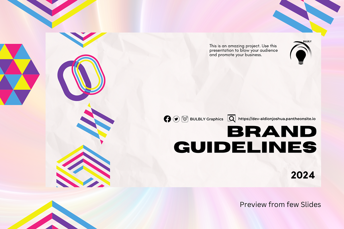 Brand Guidelines Template| Geometric, a Presentation Template by Bulbly Graphics (Photo 3 of 5)