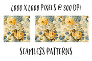Romantic Florals Seamless Patterns, a Pattern Graphic by Polka Dot Pixels (Thumbnail 4 of 5)