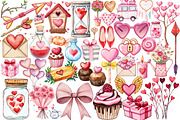 Watercolor valentine's day, an Illustration by Design Market (Thumbnail 2 of 5)