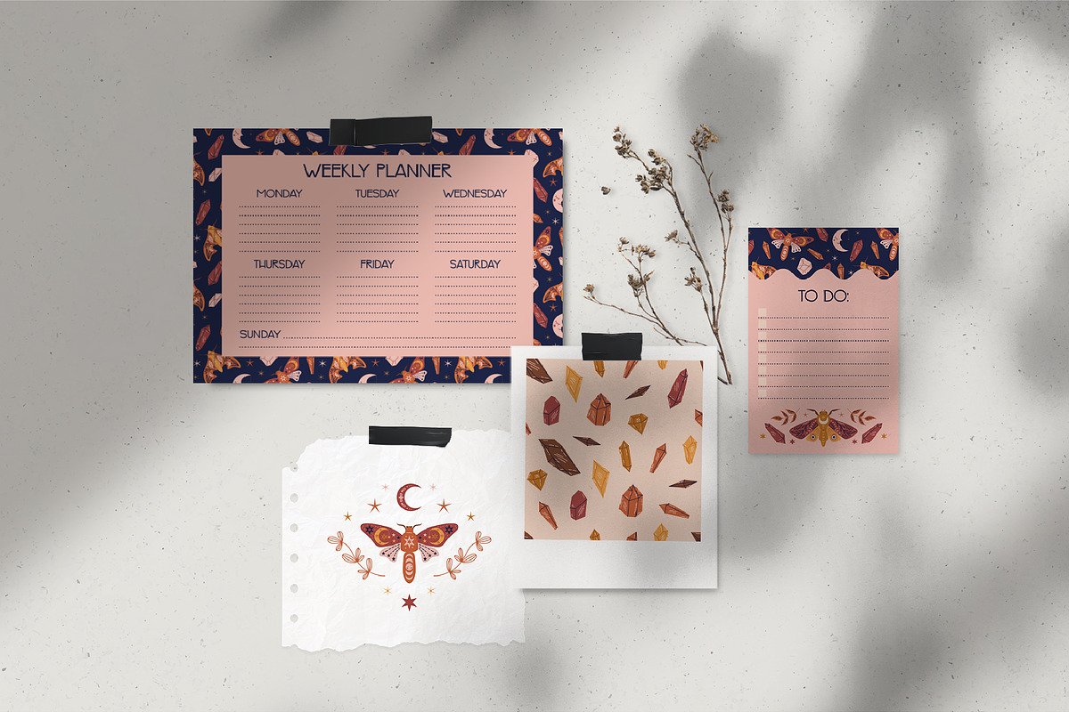 Mystic Moth | Vector collection, a Decorative Illustration by katieromanoff_art (Photo 21 of 22)