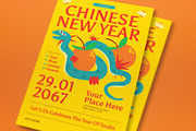 Yellow Chinese New Year Flyer Set, a Flyer Template by graphicook (Thumbnail 2 of 3)