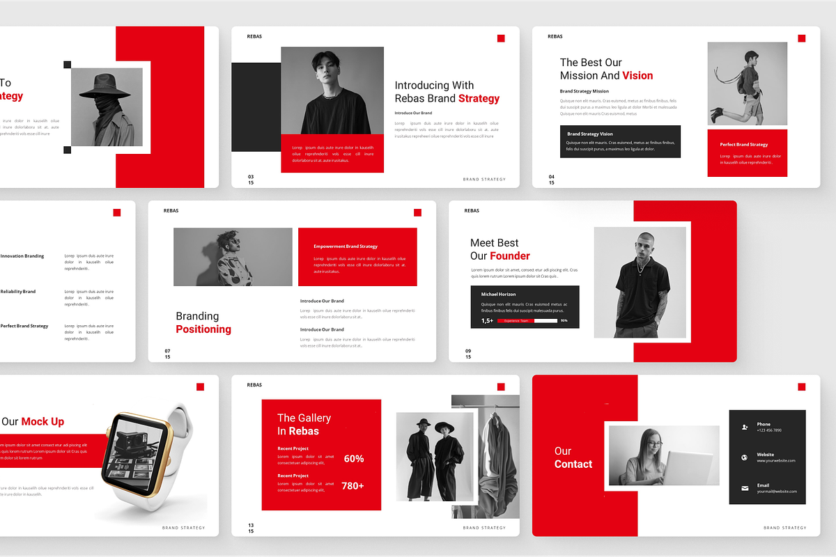 Rebas - Brand Strategy Powerpoint, a Presentation Template by SquidPixey (Photo 3 of 6)