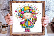 Whimsical Birthday Animals Clipart, an Illustration by SinaCreation (Thumbnail 5 of 7)