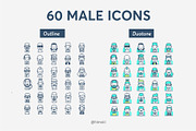 120 avatar icons-Full version, a Duotone Icon by himoki (Thumbnail 5 of 9)