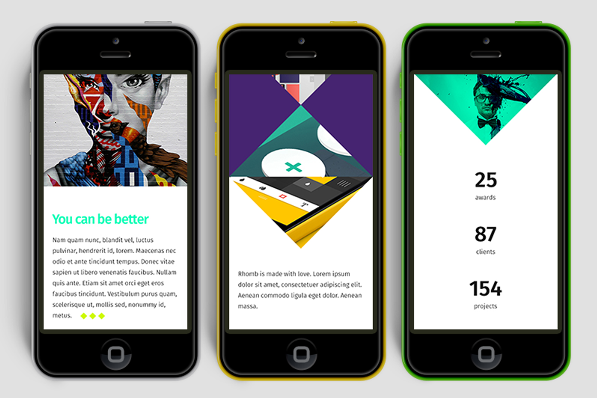 Super Rhomb | PSD Template, a Websites & App Template by hezytheme (Photo 1 of 5)