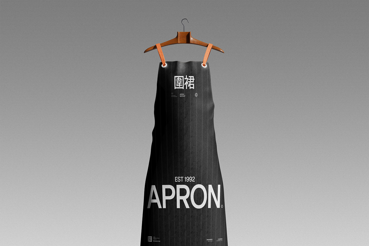 Black Kitchen Apron Mockup, a Household Mockup by Brand Earth (Photo 4 of 4)