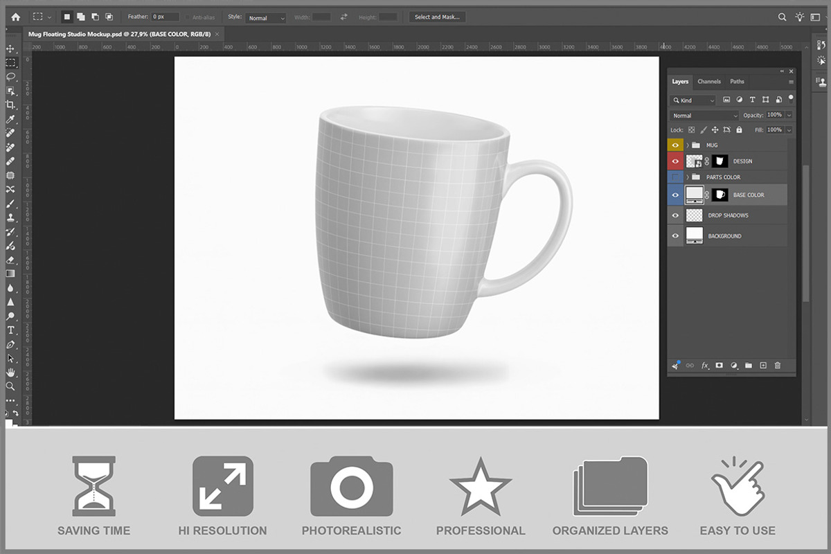 Mug Floating Studio PSD, a Cups & Container Mockup by Bruno's Shop (Photo 2 of 3)