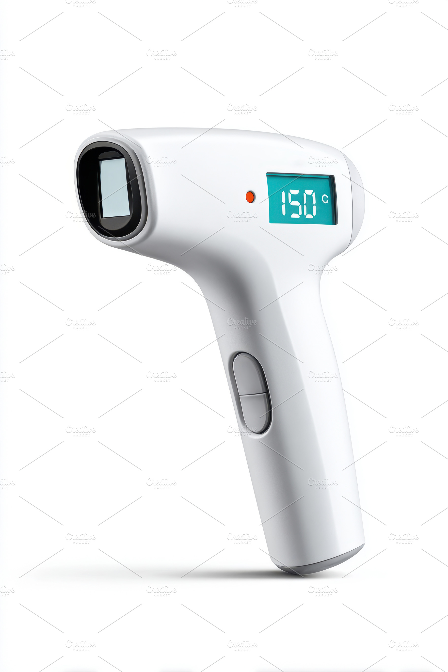 Modern infrared thermometer with digital display, a Technology Photo by AlyaAnd