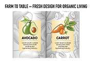 Vegetable Designs. Retro Templates, a Food Illustration by Lettering_Logo (Thumbnail 7 of 15)