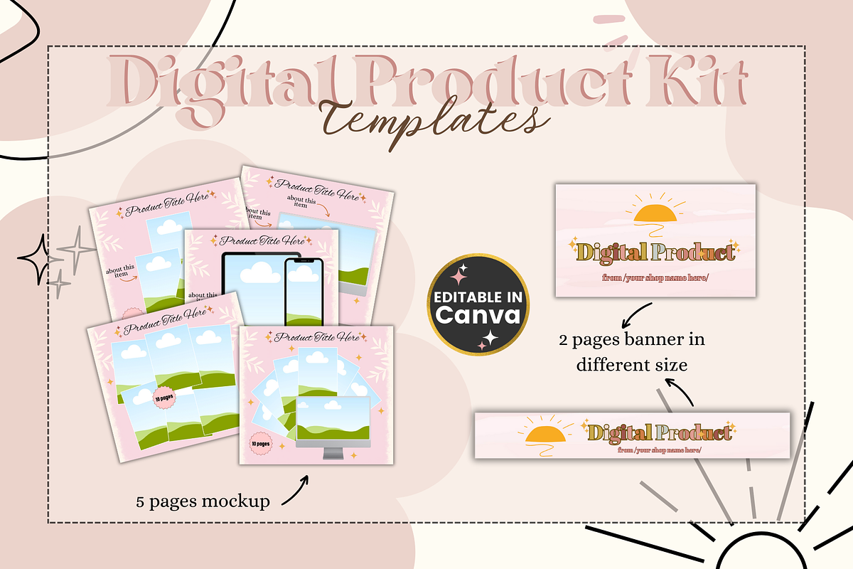 Digital Product Kit Templates, a Templates & Theme by bellaROSEworkshop (Photo 2 of 10)
