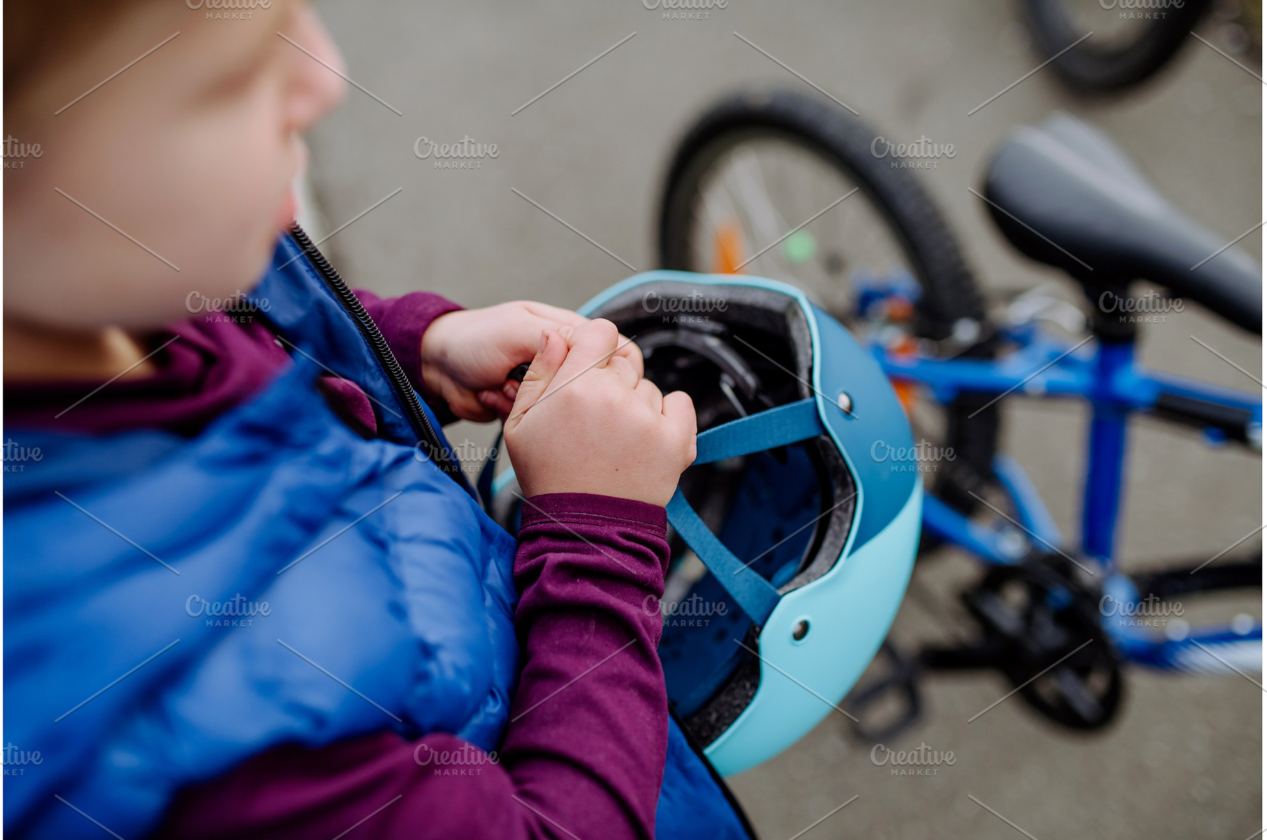 Top view of little boy holding, a Sports & Recreation Photo by HalfPoint