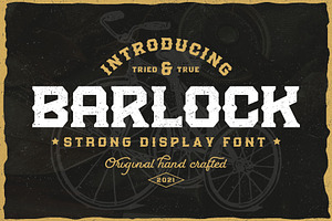 Barlock - Strong Display Font, a Slab Serif Font by Arterfak Project