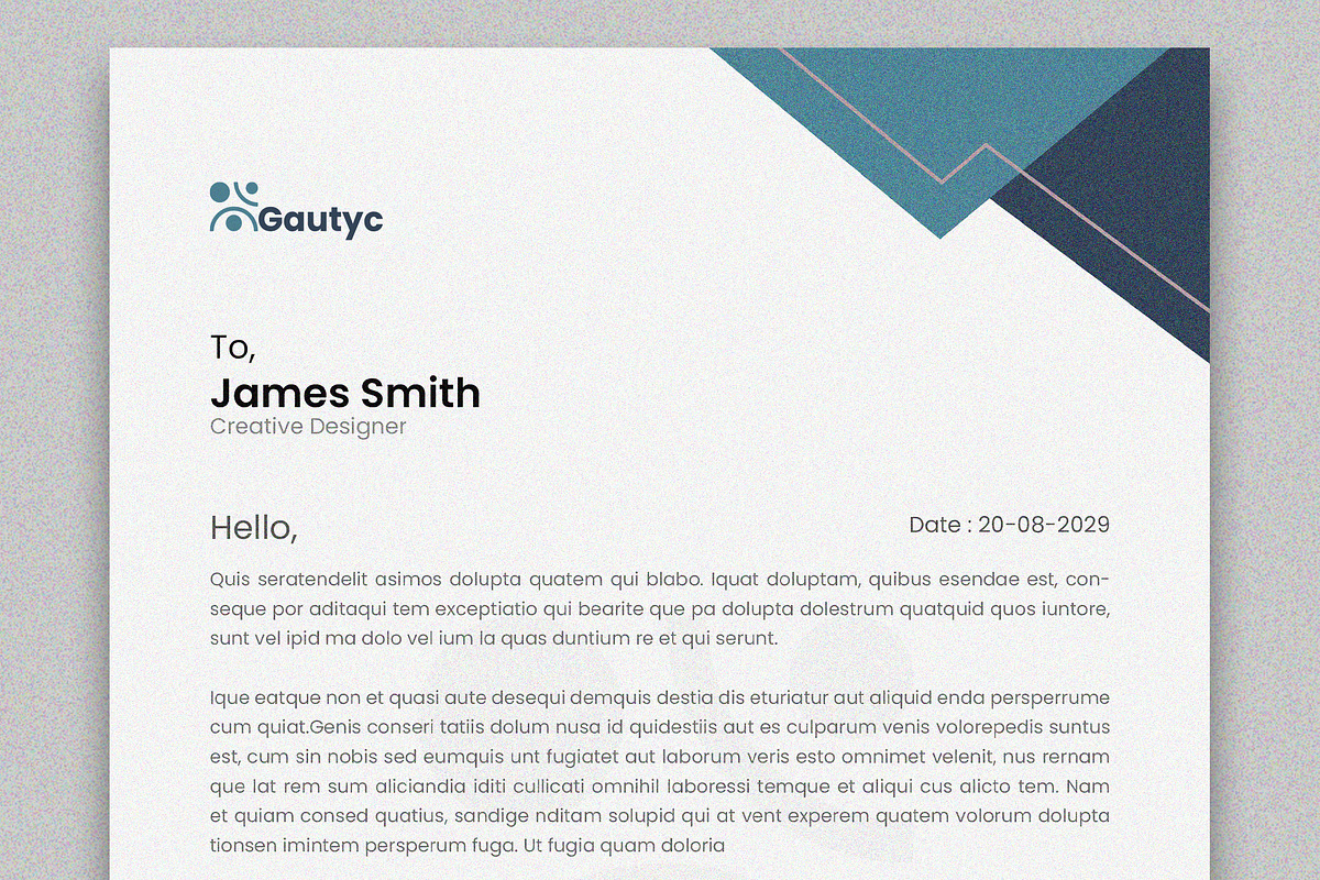 Letterhead Design Template, a Stationery Template by ClickPaint_Studio (Photo 2 of 4)