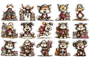 Back To School Animals Clipart, an Education Illustration by Nicolle's Colorful Art (Thumbnail 4 of 4)