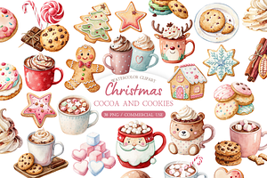 Christmas Hot Cocoa Bar Clipart