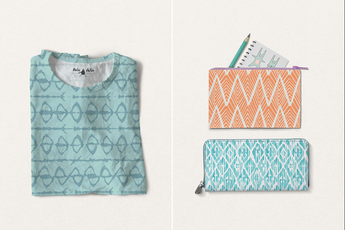 ikat pattern set, a Pattern Graphic by Nicetoseeya (Photo 4 of 4)