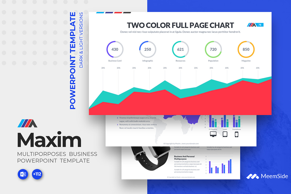 Maxim , Business Powerpoint Template, a Presentation Template by MeemSlide (Photo 1 of 6)