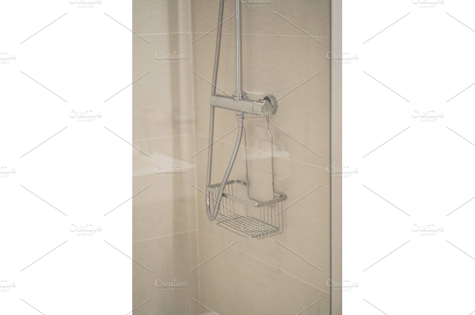 Modern shower system with chrome, an Architecture Photo by volodymyrshtun13795