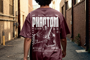 Streetwear T-Shirt Mockup Back View, a Shirt Mockup by Design Squad