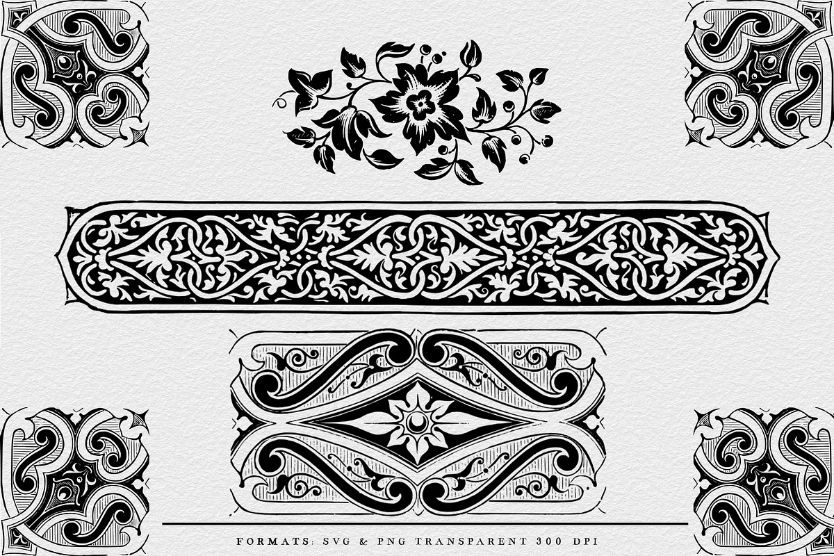 Vintage Frames & Ornaments Designs, a Decorative Illustration by Century Library (Photo 5 of 7)