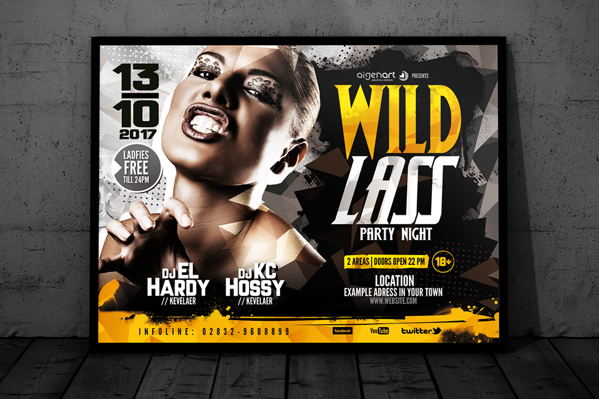 Wild Lass Party Night, a Flyer Template by aigenart (Photo 8 of 10)