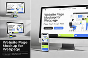 Website Page Mockup for Webpage, a Product Mockup by Pitchlook.Studio (Thumbnail 1 of 4)