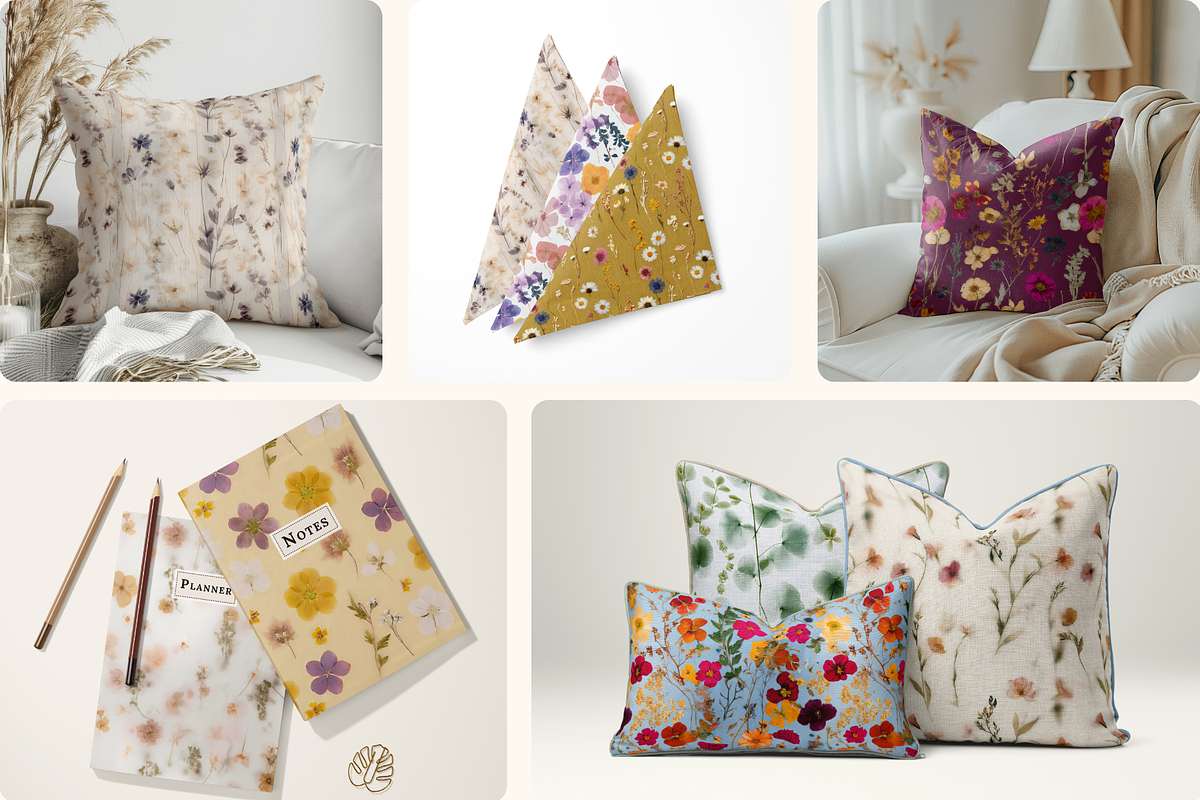 Twilight Herbarium Pressed Florals, a Pattern Graphic by Ninterints (Photo 12 of 17)