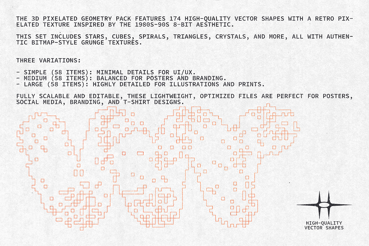 3D Pixelated Geometry Pack, a Graphic by softulka (Photo 7 of 8)